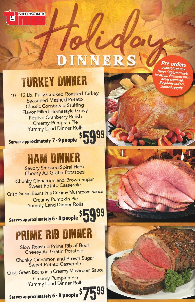 Thanksgiving Pre-Order Dinner | Times Supermarket