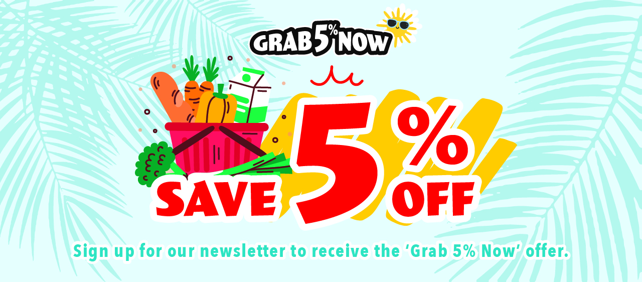 Grab 5% Now