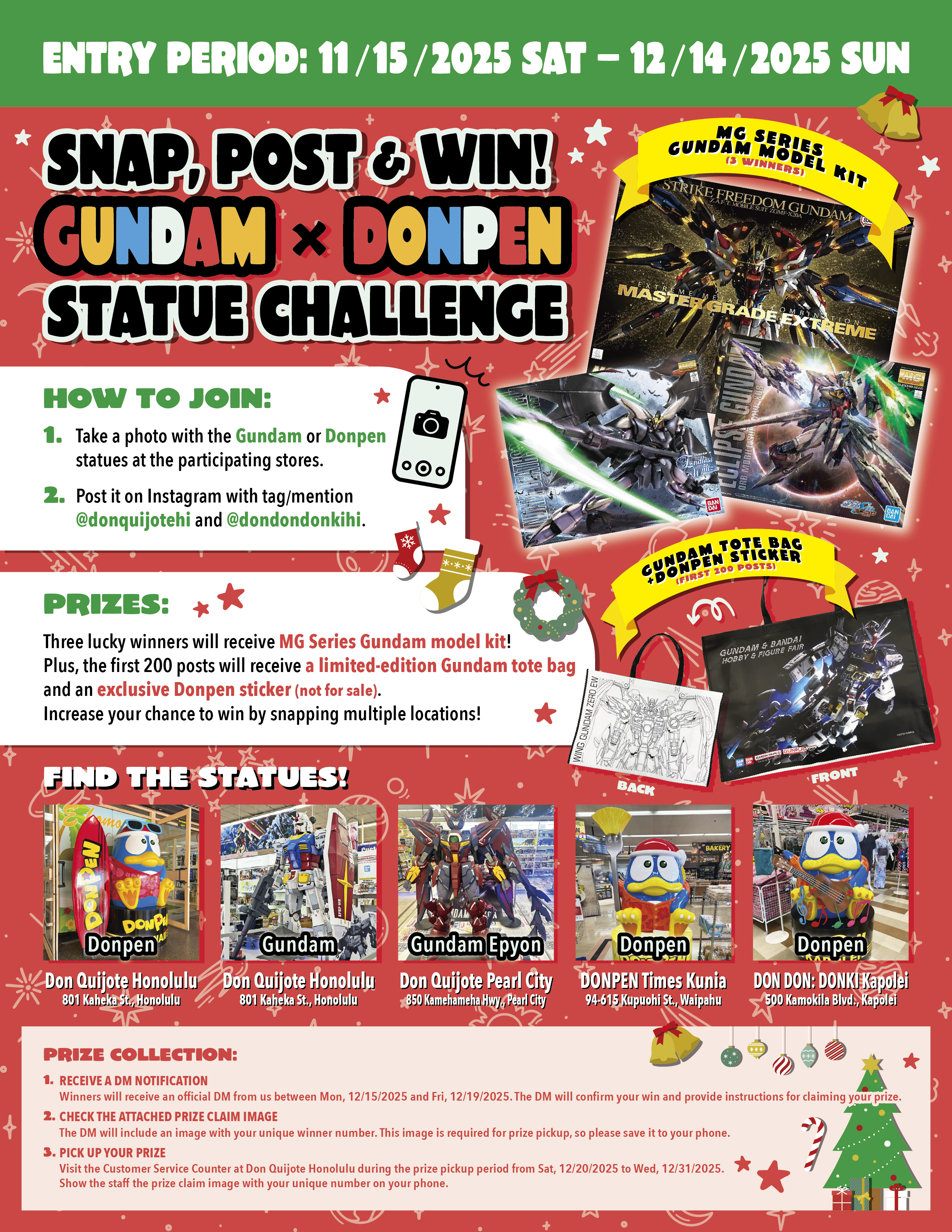  SNAP, POST & WIN! GUNDAM x DONPEN STATUE CHALLENGE