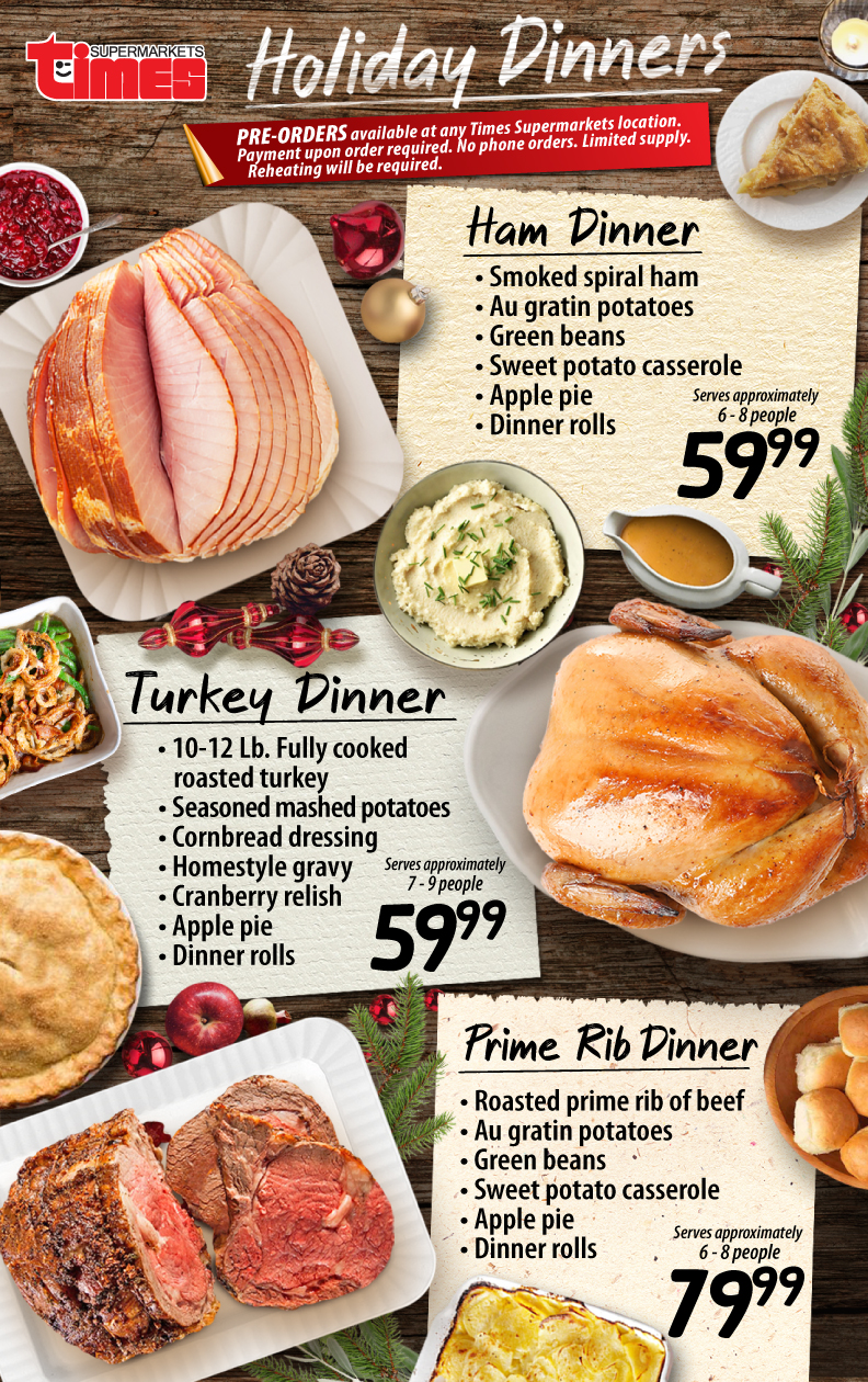 Complete Holiday Dinners Times Supermarket