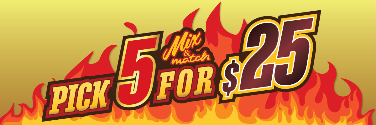 Pick 5 for $25 Banner