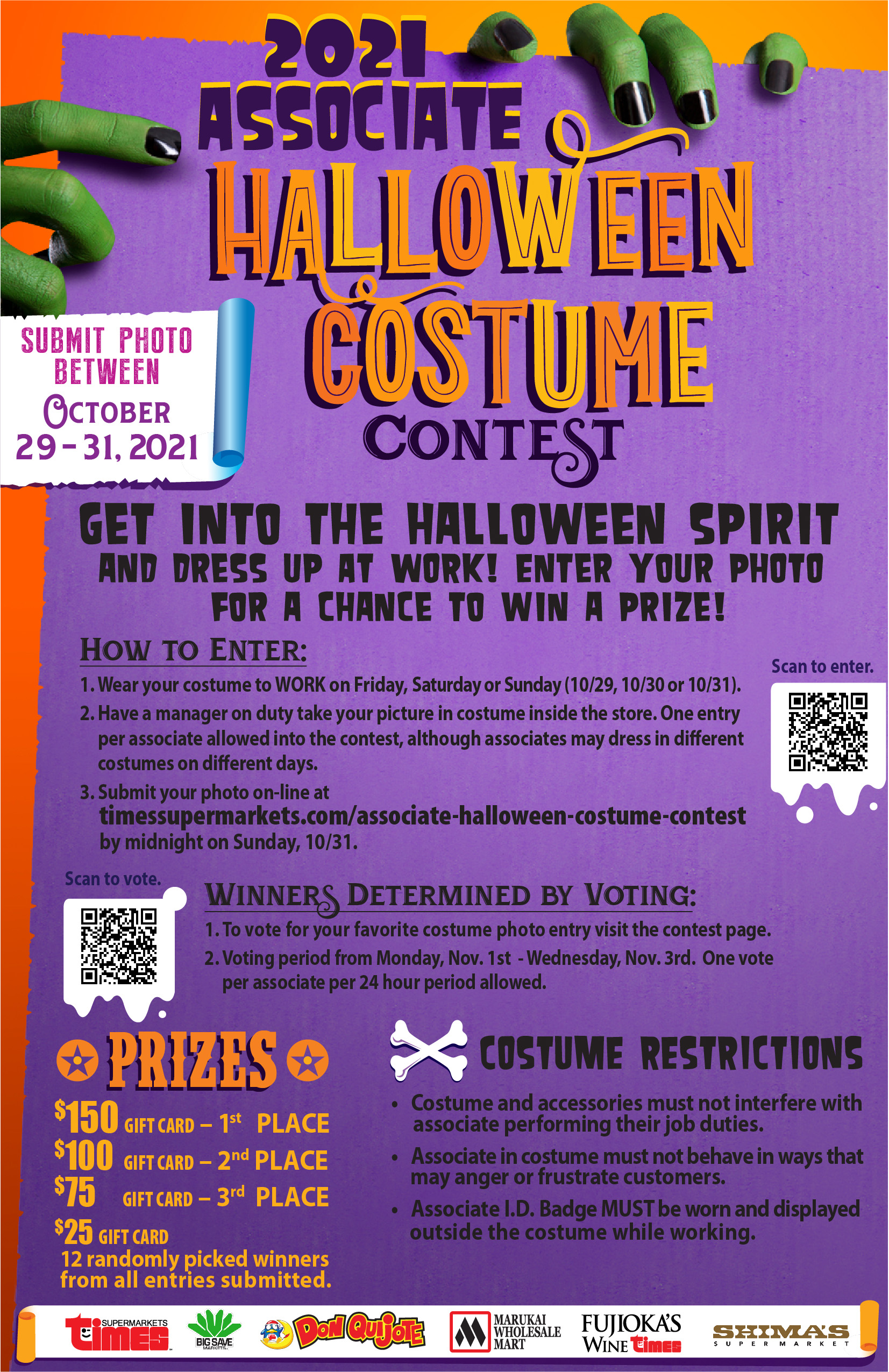 Associate Halloween Costume Contest Times Supermarket